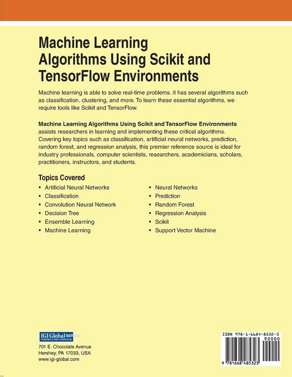 Produktbild: Machine Learning Algorithms Using Scikit and TensorFlow Environments