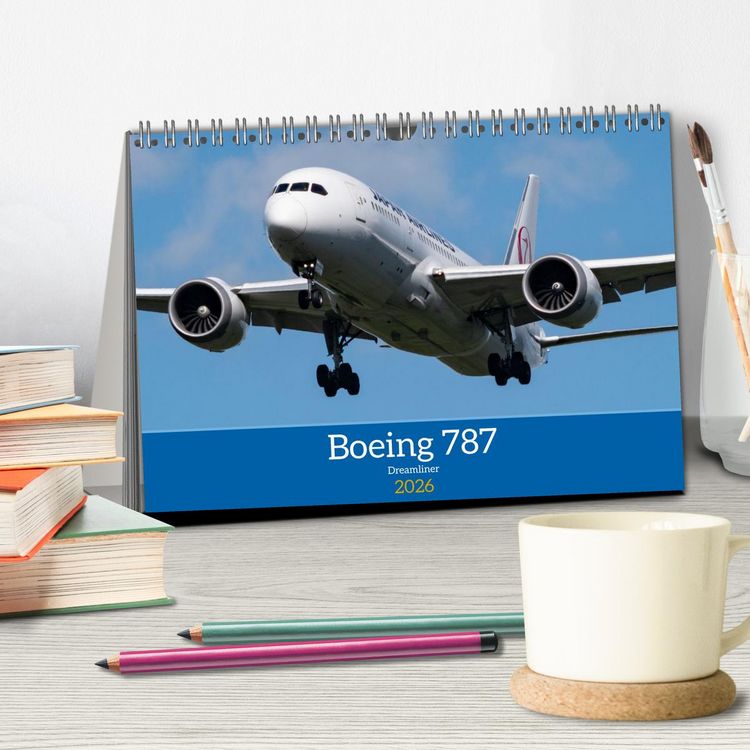Produktbild: Boeing 787 Kalender (Tischkalender 2026 DIN A5 quer), CALVENDO Monatskalender