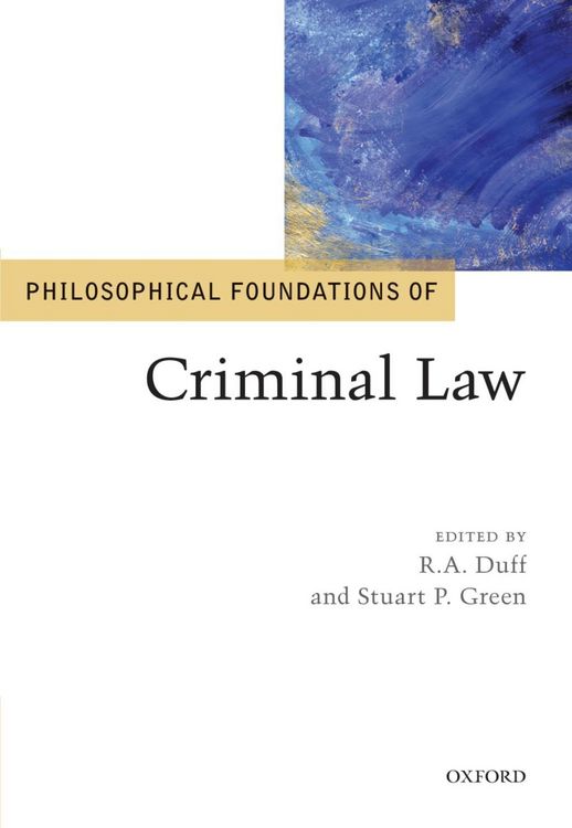 Produktbild: Philosophical Foundations of Criminal Law
