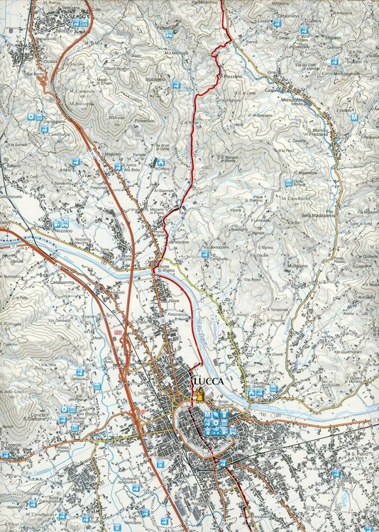 Produktbild: Via francigena in Toscana. Carta escursionistica