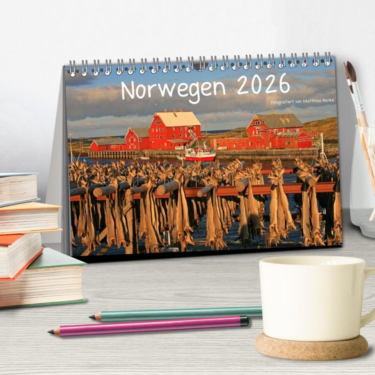 Produktbild: Norwegen 2026 (Tischkalender 2026 DIN A5 quer), CALVENDO Monatskalender