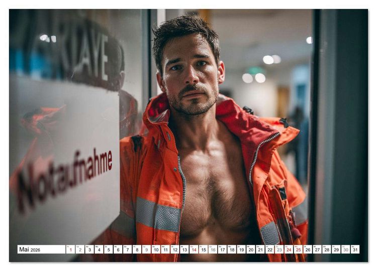 Produktbild: SEXY &Auml;RZTE - M&auml;nnlich, muskul&ouml;s und einsatzbereit (Wandkalender 2026 DIN A2 quer), CALVENDO Monatskalender