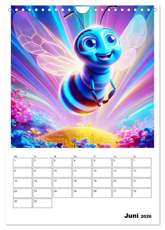 Produktbild: Heitere Insektenwelt (Wandkalender 2026 DIN A4 hoch), CALVENDO Monatskalender