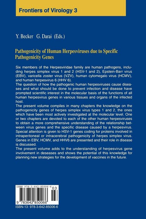 Produktbild: Pathogenicity of Human Herpesviruses due to Specific Pathogenicity Genes