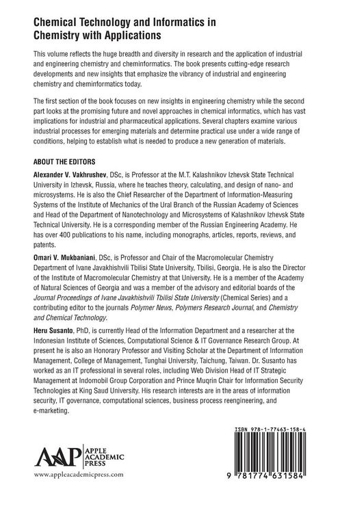 Produktbild: Chemical Technology and Informatics in Chemistry with Applications