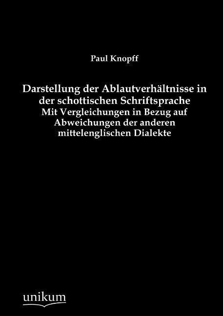 Produktbild: Knopff, P: Darstellung der Ablautverh&auml;ltnisse in der schotti