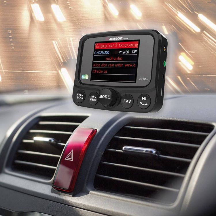 Produktbild: Albrecht DR56+ DAB+ Empf&auml;nger Saugnapfhalterung, Bluetooth Musikstreaming