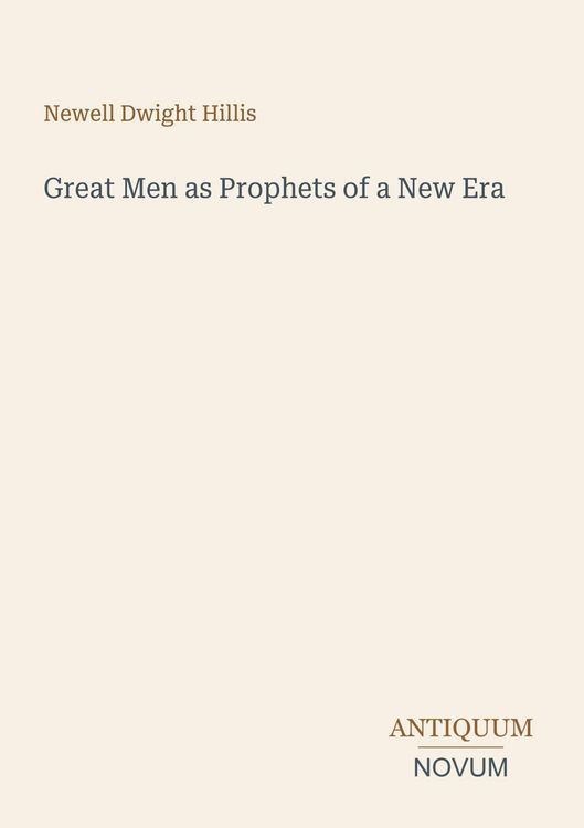 Produktbild: Great Men as Prophets of a New Era
