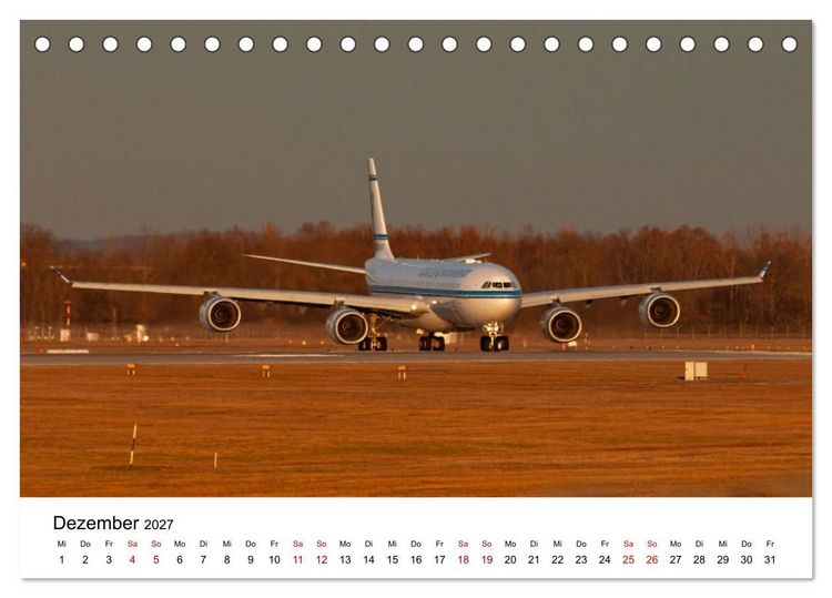 Produktbild: Airbus A340 Der fliegende Bleistift (Tischkalender 2027 DIN A5 quer), CALVENDO Monatskalender