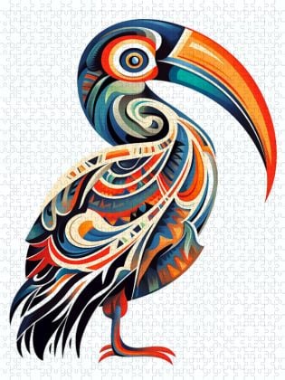 Produktbild: CALVENDO Puzzle Pelikan im Tattoo Design | 2000 Teile Lege-Gr&ouml;&szlig;e 90x67cm Foto-Puzzle f&uuml;r gl&uuml;ckliche Stunden