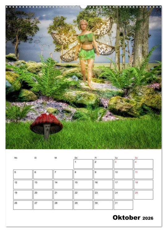 Produktbild: Im Land der imagin&auml;ren Feen (hochwertiger Premium Wandkalender 2026 DIN A2 hoch), Kunstdruck in Hochglanz