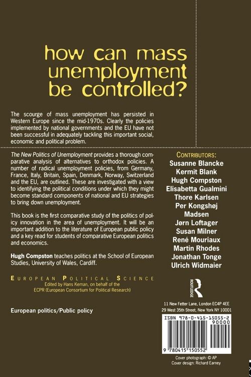 Produktbild: The New Politics of Unemployment