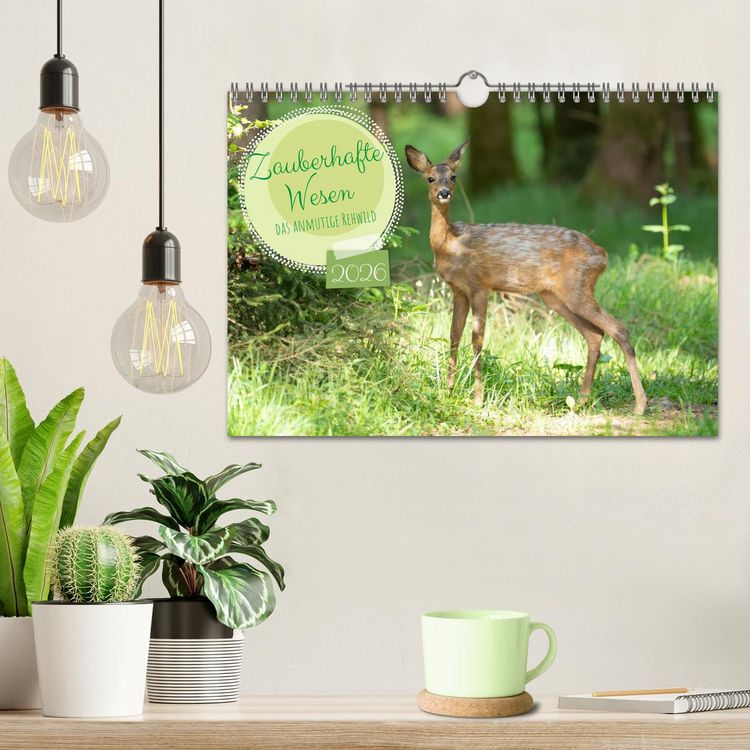 Produktbild: Zauberhafte Wesen - anmutiges Rehwild (Wandkalender 2026 DIN A4 quer), CALVENDO Monatskalender
