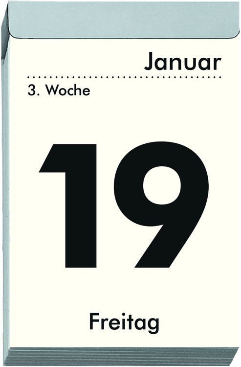 Tagesabreißkalender L 2025 - 6,6x9,9 cm - 1 Tag auf 1 Seite