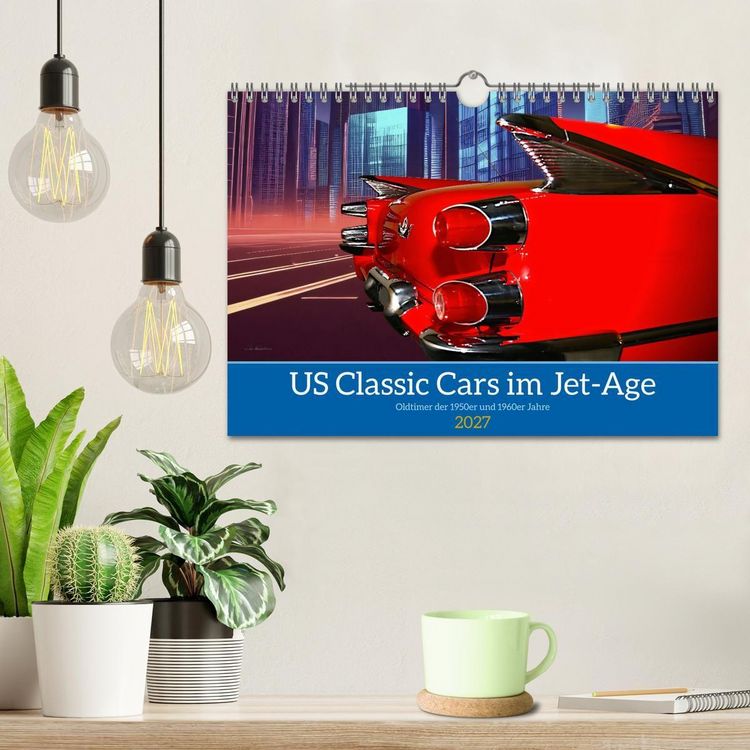 Produktbild: US Classic Cars im Jet-Age (Wandkalender 2027 DIN A4 quer), CALVENDO Monatskalender