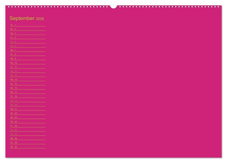 Produktbild: Bastel-Geburtstagskalender pink / Geburtstagskalender (Wandkalender 2026 DIN A2 quer), CALVENDO Monatskalender