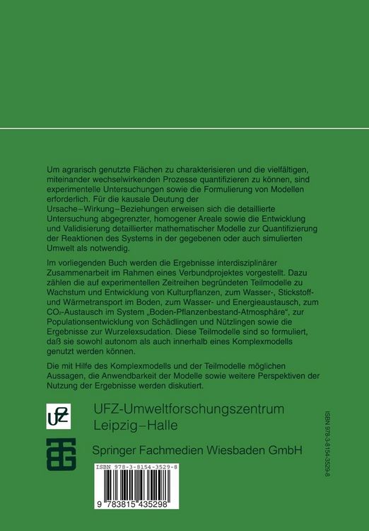 Produktbild: Reaktionsverhalten von agrarischen &Ouml;kosystemen homogener Areale