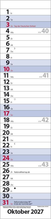 Produktbild: Streifenplaner Compact Blau 2027