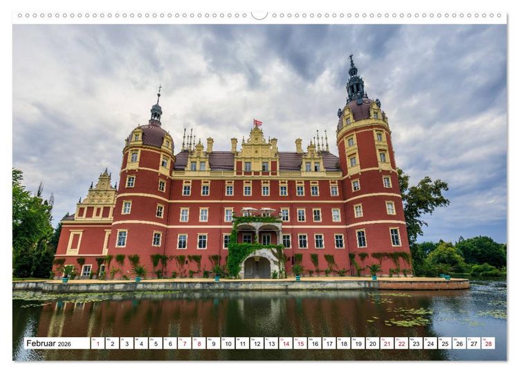 Produktbild: Schloss Bad Muskau (hochwertiger Premium Wandkalender 2026 DIN A2 quer), Kunstdruck in Hochglanz