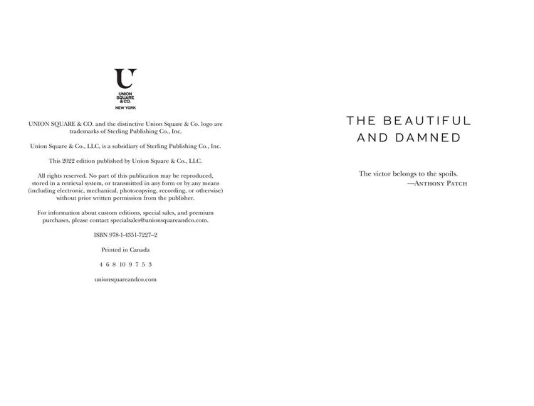 Produktbild: The Beautiful and Damned