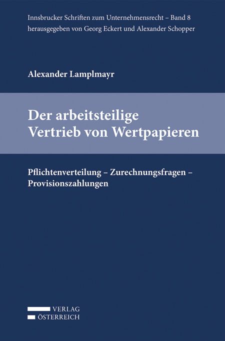 Produktbild: Der arbeitsteilige Vertrieb von Wertpapieren