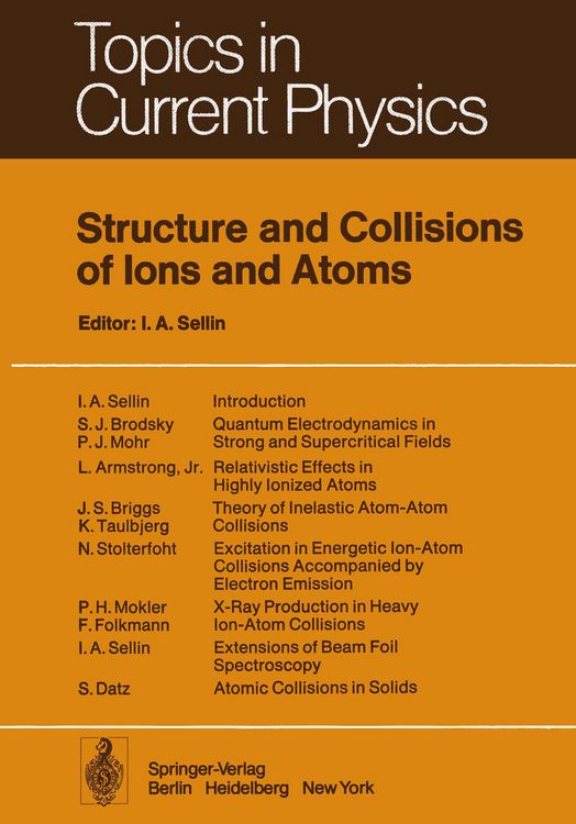 Produktbild: Structure and Collisions of Ions and Atoms