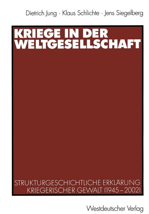 Produktbild: Kriege in der Weltgesellschaft