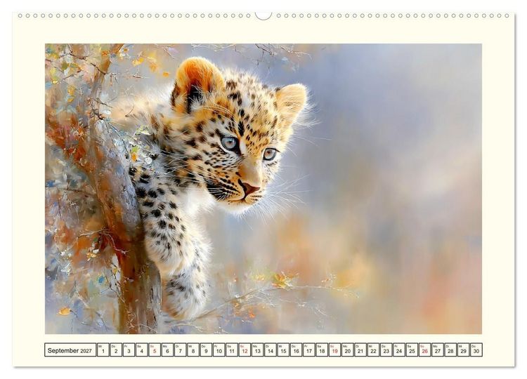 Produktbild: Leopardenkinder. Afrikas Katzenbabys im Licht der Natur (hochwertiger Premium Wandkalender 2027 DIN A2 quer), Kunstdruck in Hochglanz