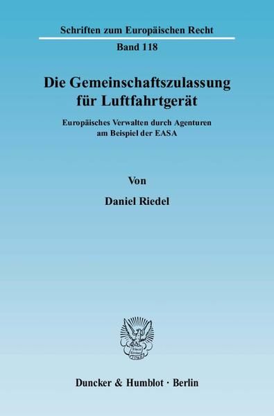 Produktbild: Die Gemeinschaftszulassung f&uuml;r Luftfahrtger&auml;t.