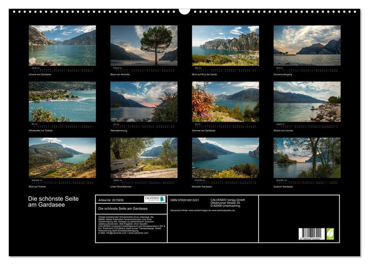 Produktbild: Die sch&ouml;nste Seite am Gardasee (Wandkalender 2026 DIN A2 quer), CALVENDO Monatskalender