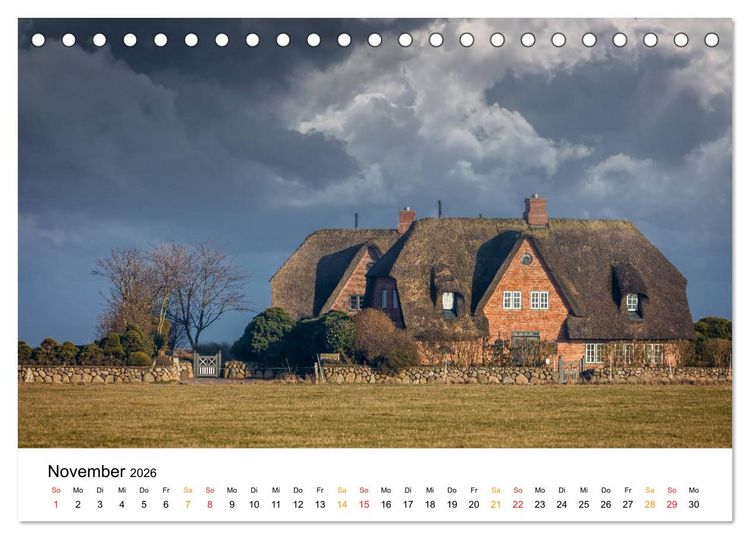 Produktbild: Sylter Friesenh&auml;user (Tischkalender 2026 DIN A5 quer), CALVENDO Monatskalender