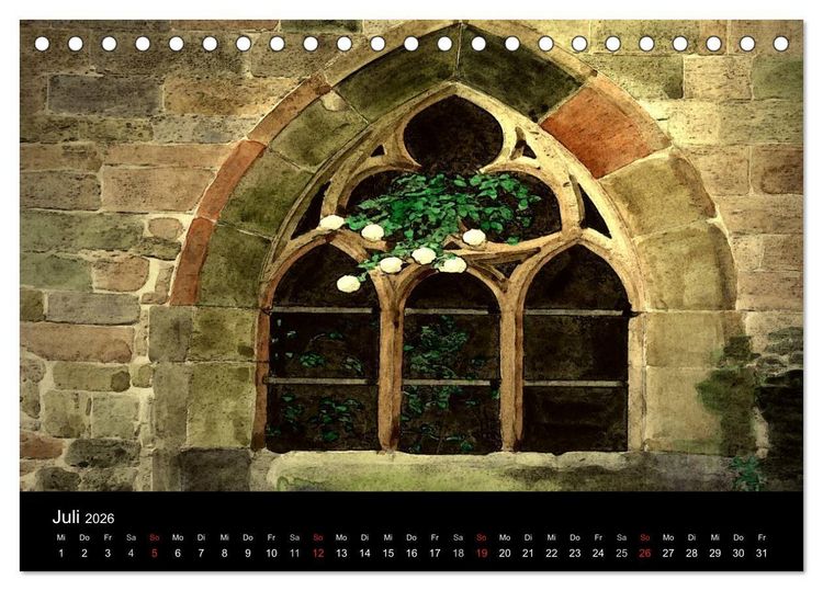 Produktbild: Deutschland in Aquarell (Tischkalender 2026 DIN A5 quer), CALVENDO Monatskalender