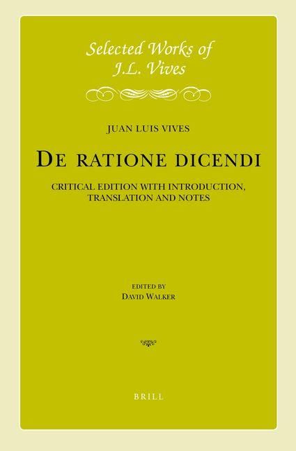 Produktbild: J.L. Vives: de Ratione Dicendi