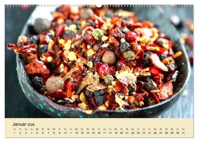 Produktbild: Aromatische Gew&uuml;rze. Die himmlischen Kostbarkeiten aus aller Welt (hochwertiger Premium Wandkalender 2026 DIN A2 quer), Kunstdruck in Hochglanz