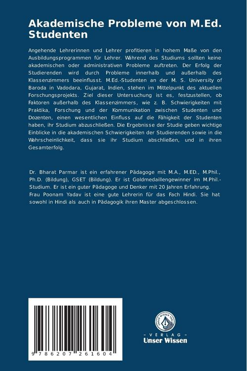 Produktbild: Akademische Probleme von M.Ed. Studenten