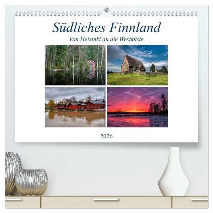 Produktbild: S&uuml;dliches Finnland (hochwertiger Premium Wandkalender 2026 DIN A2 quer), Kunstdruck in Hochglanz