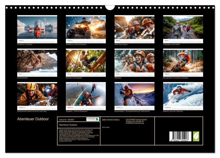 Produktbild: Abenteuer Outdoor (Wandkalender 2026 DIN A3 quer), CALVENDO Monatskalender