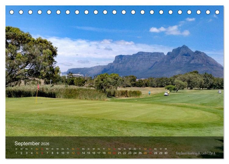 Produktbild: Golfpl&auml;tze Kapstadt (Tischkalender 2026 DIN A5 quer), CALVENDO Monatskalender