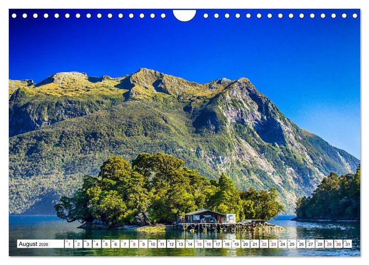 Produktbild: Neuseeland - Die sch&ouml;nsten Orte am anderen Ende der Welt (Wandkalender 2026 DIN A4 quer), CALVENDO Monatskalender