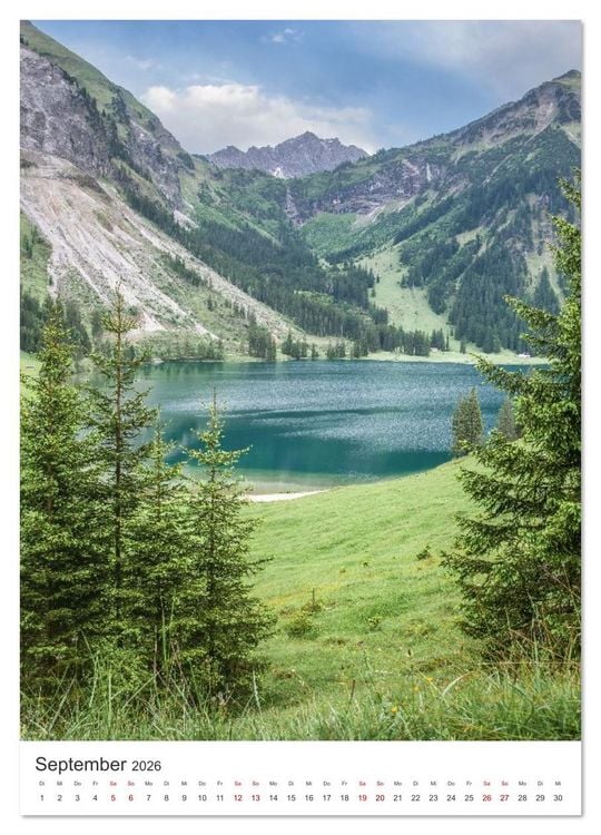 Produktbild: Bergsommer im Tannheimer Tal (hochwertiger Premium Wandkalender 2026 DIN A2 hoch), Kunstdruck in Hochglanz