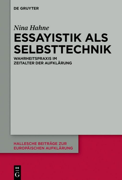 Produktbild: Essayistik als Selbsttechnik