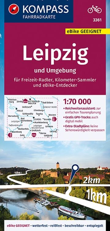 Bild vom Artikel KOMPASS Fahrradkarte 3361 Leipzig und Umgebung 1:70.000 vom Autor Kompass-Karten GmbH
