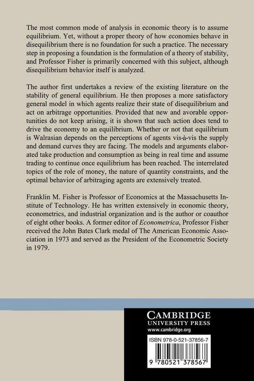 Produktbild: Disequilibrium Foundations of Equilibrium Economics