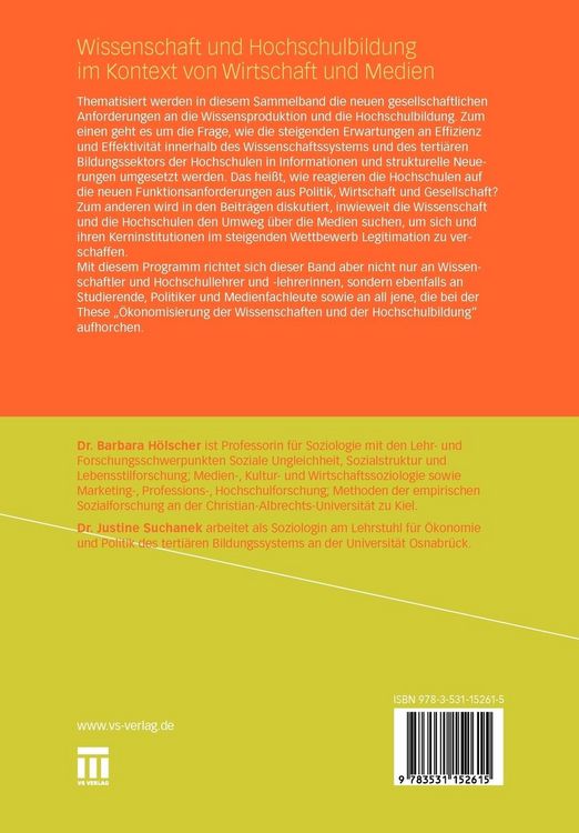 Produktbild: Wissenschaft und Hochschulbildung im Kontext von Wirtschaft und Medien