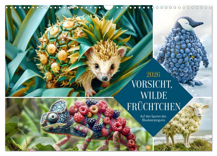 Produktbild: Vorsicht, Wilde Fr&uuml;chtchen (Wandkalender 2026 DIN A3 quer), CALVENDO Monatskalender