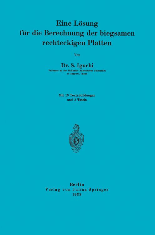 Produktbild: Eine L&ouml;sung f&uuml;r die Berechnung der biegsamen rechteckigen Platten