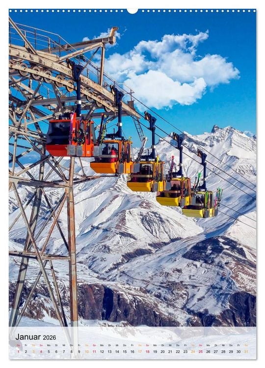 Produktbild: Nervenkitzel Seilbahn (Wandkalender 2026 DIN A2 hoch), CALVENDO Monatskalender
