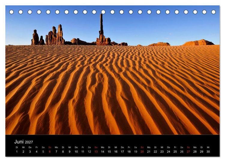 Produktbild: USA - Monument Valley (Tischkalender 2027 DIN A5 quer), CALVENDO Monatskalender