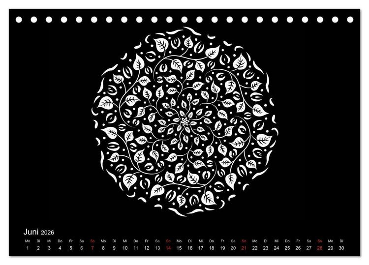 Produktbild: Entspannung und Ruhe durch Mandalas (Tischkalender 2026 DIN A5 quer), CALVENDO Monatskalender