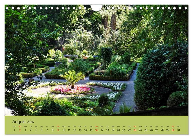 Produktbild: Stressfreie Zone! Parks und gr&uuml;ne Oasen in Augsburg (Wandkalender 2026 DIN A4 quer), CALVENDO Monatskalender